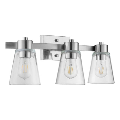 Prominence Home Fairendale 3 Light Bathroom Wall Vanity Light, Brushed Nickel