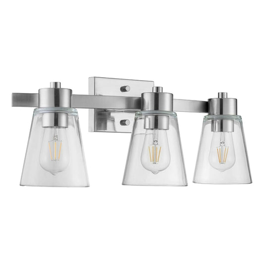 Prominence Home Fairendale 3 Light Bathroom Wall Vanity Light, Brushed Nickel