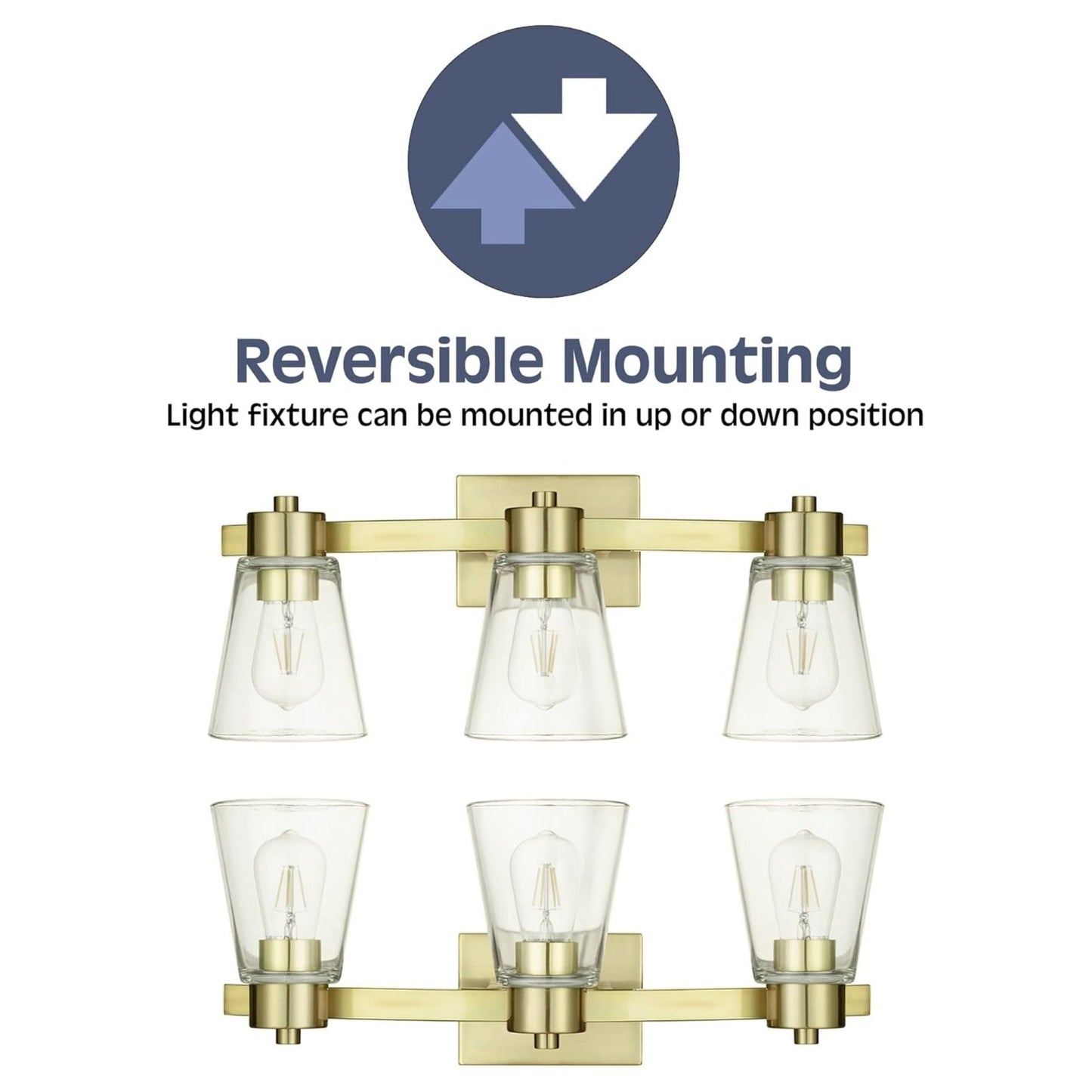 Prominence Home Fairendale 3 Light Bathroom Wall Vanity Light, Soft Gold