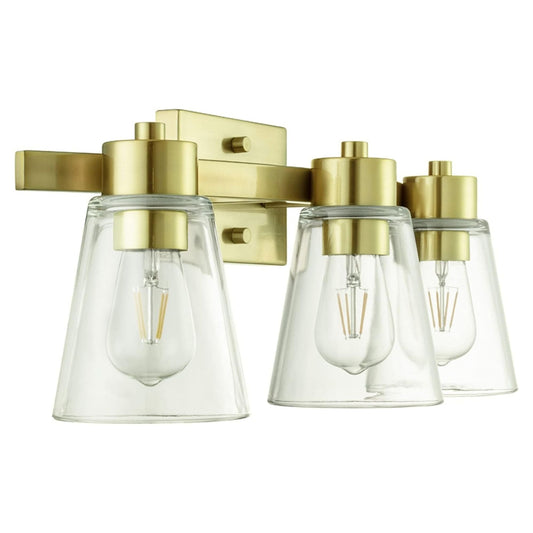 Prominence Home Fairendale 3 Light Bathroom Wall Vanity Light, Soft Gold