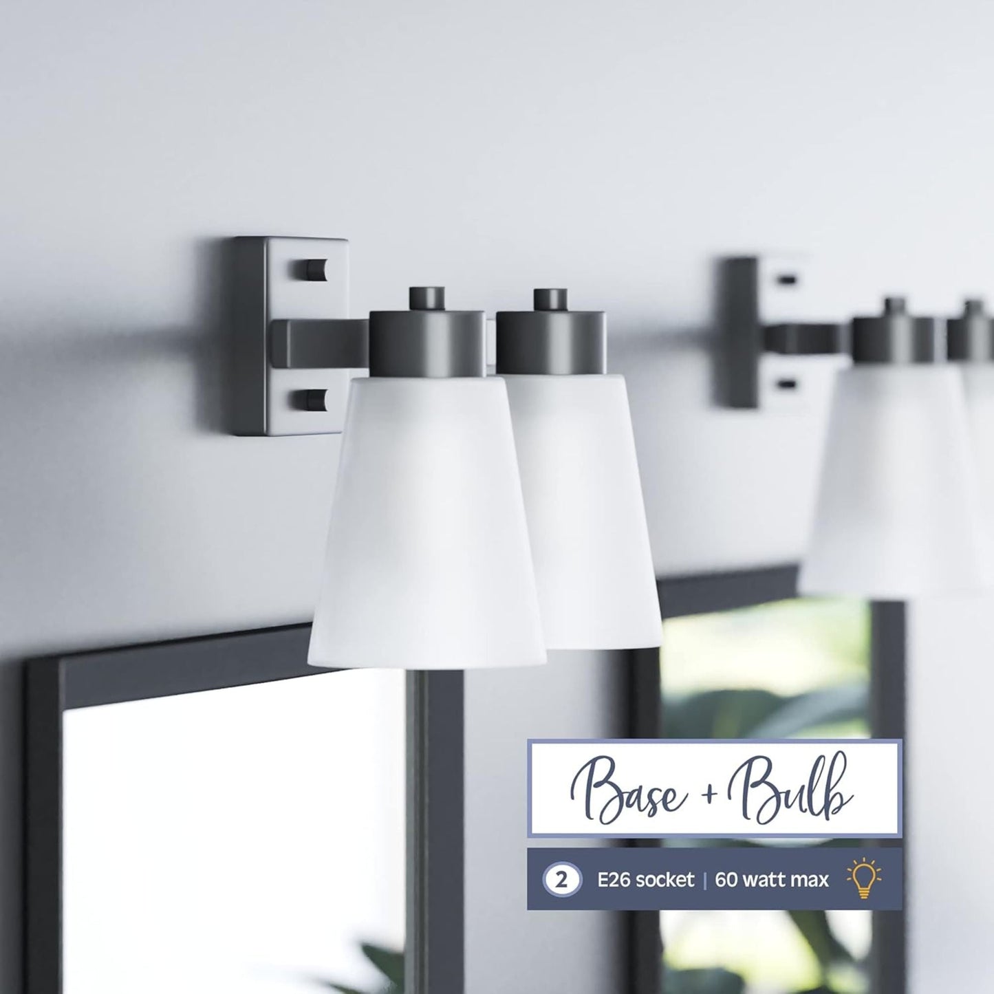 Prominence Home 4 Light Modern Bathroom Vanity Light, Frosted Glass, Matte Black