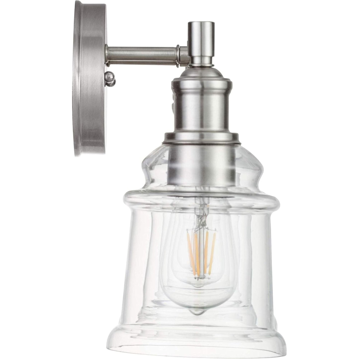 Prominence Home Eaton Ridge 3 Light Industrial Bathroom Vanity, Brushed Nickel