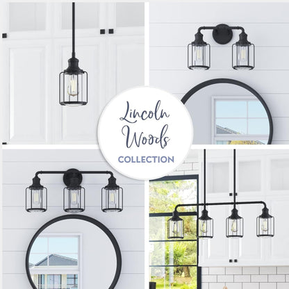 Prominence Home Lincoln Woods 4 Light Kitchen Island Linear Pendant Bar Light