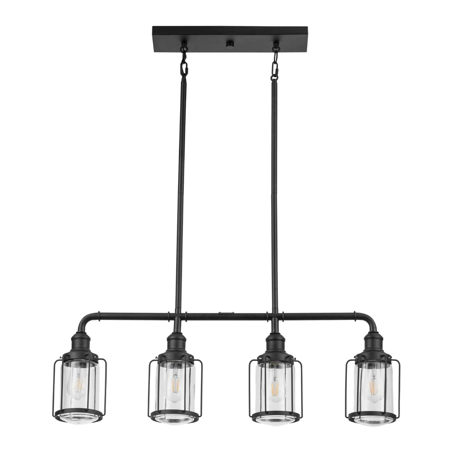 Prominence Home Lincoln Woods 4 Light Kitchen Island Linear Pendant Bar Light