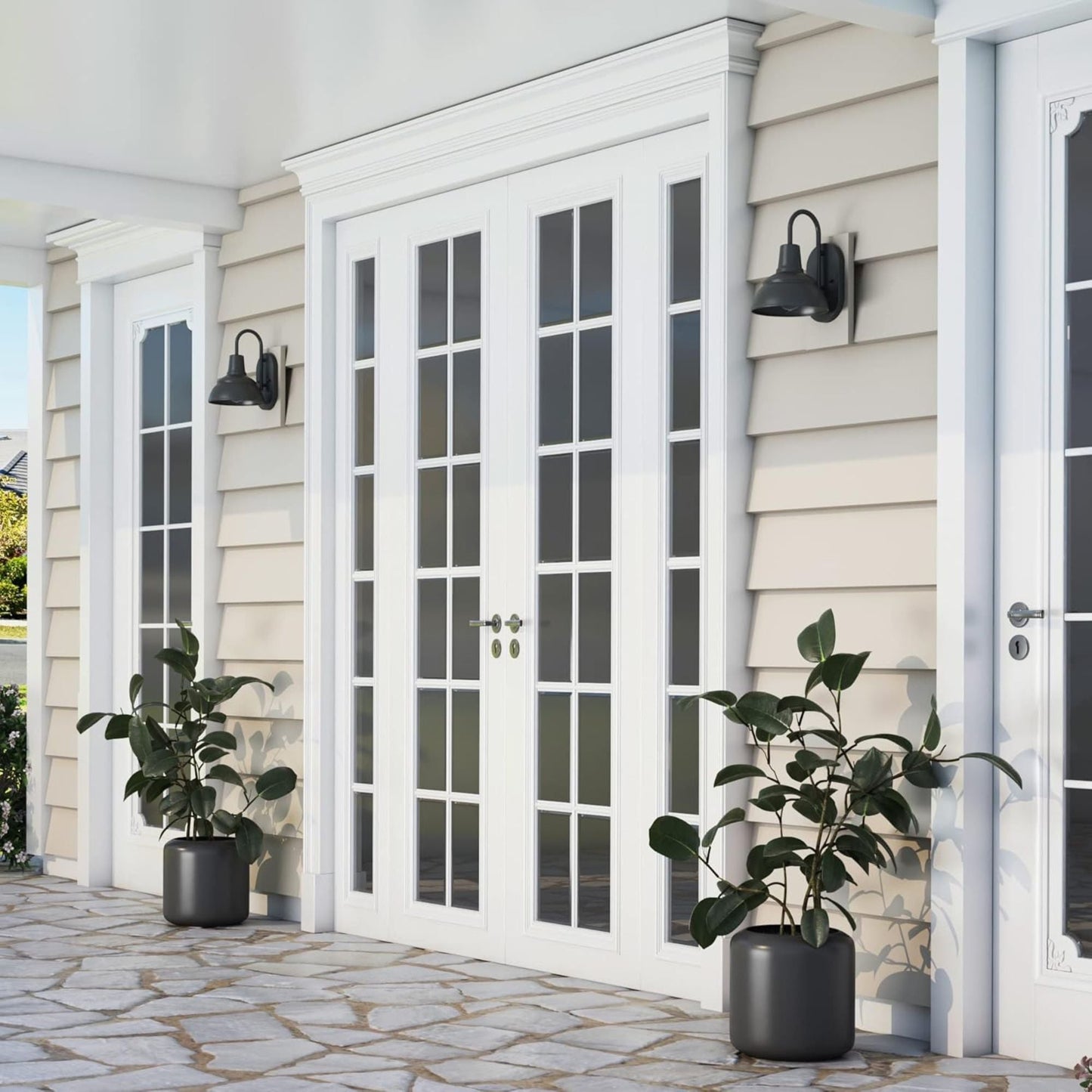 Prominence Home Brightondale Industrial Outdoor Scone Lantern Coach Light, Black