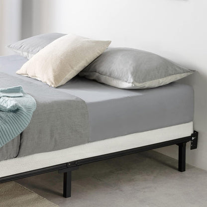 Best Price Mattress 4-Inch Metal Box Spring with Sturdy Steel Frame, Twin, Blue