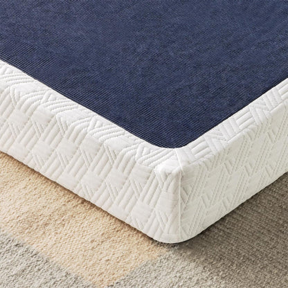 Best Price Mattress 4-Inch Metal Box Spring with Sturdy Steel Frame, Twin, Blue