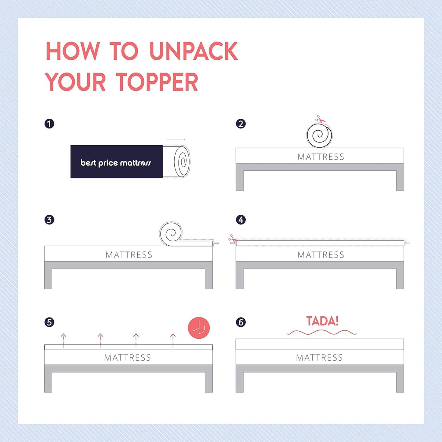 Best Price Mattress 2.5-Inch Ventilated Memory Foam Mattress Topper, Short Queen