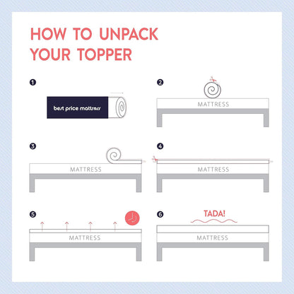 Best Price Mattress 2.5-Inch Ventilated Memory Foam Mattress Topper, Short Queen