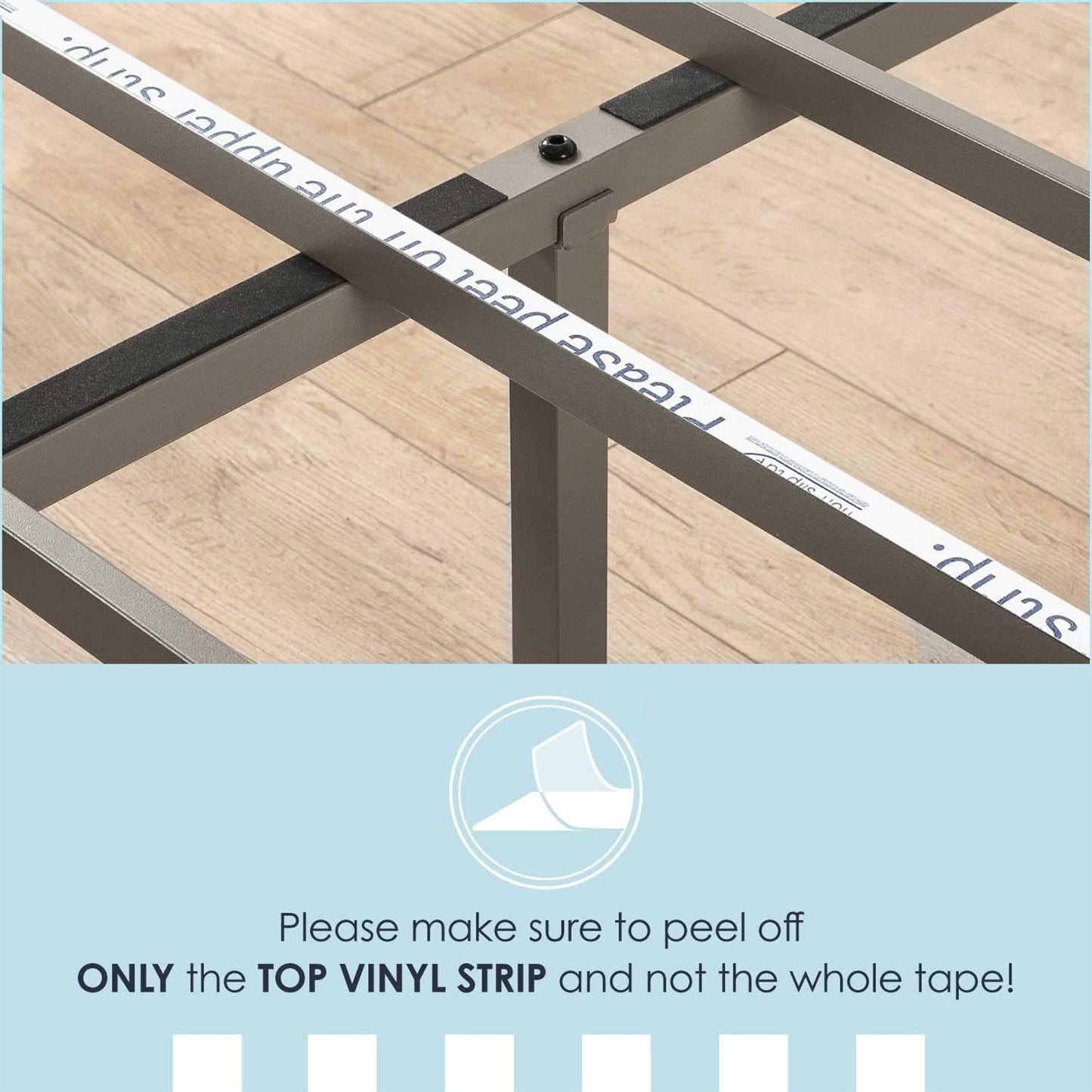 Mellow 9-Inch Metal Platform Bed Frame with Mattress Foundation, King, Gray