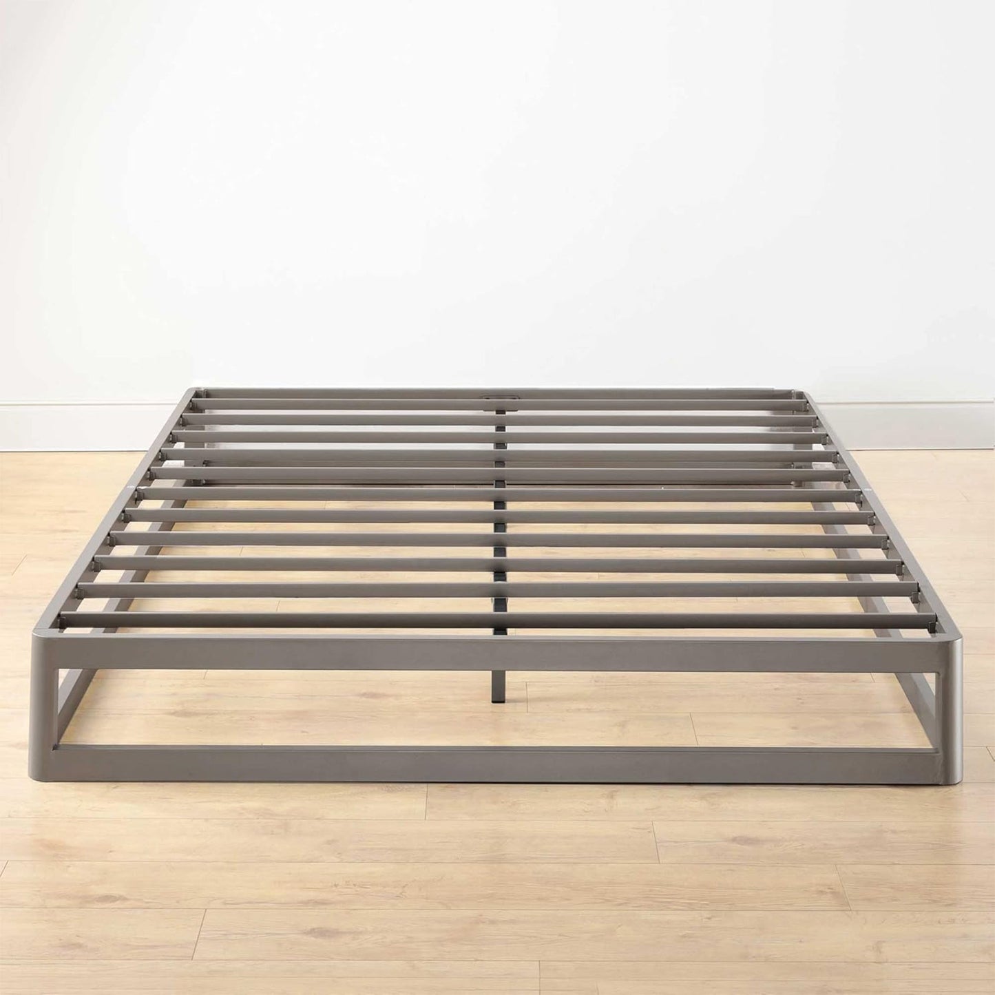 Mellow 9-Inch Metal Platform Bed Frame with Mattress Foundation, King, Gray
