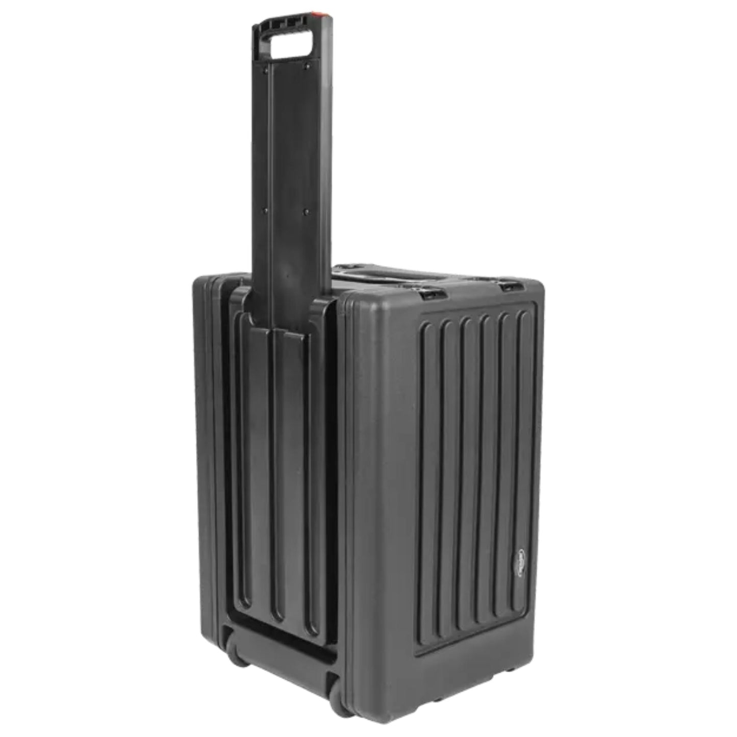 SKB 6U rSeries Shallow Rolling Rack with Integrated Back Wheels and Pull Handle