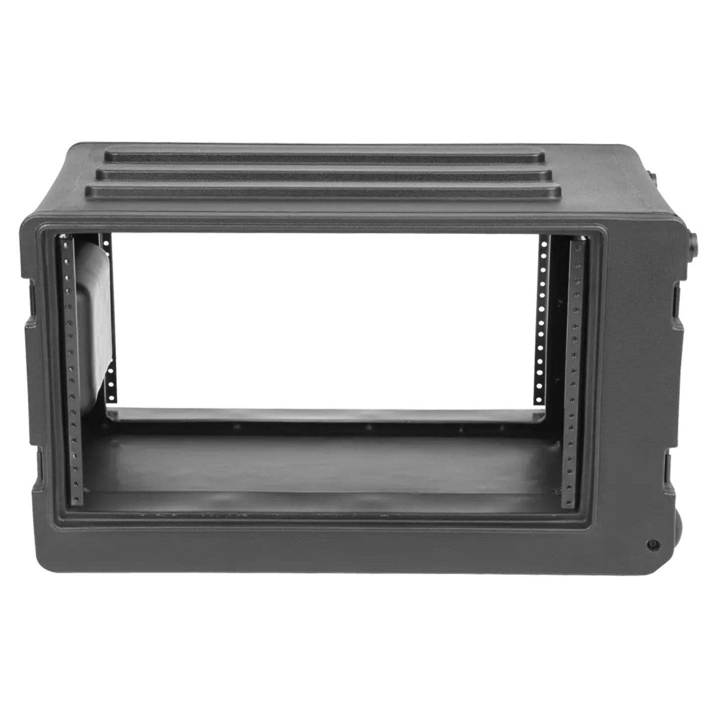 SKB 6U rSeries Shallow Rolling Rack with Integrated Back Wheels and Pull Handle