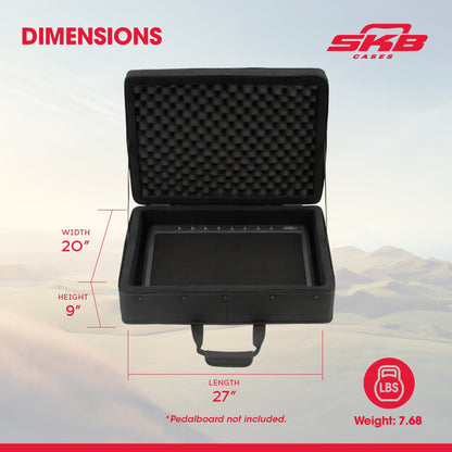 SKB Pedalboard Soft Case Canvas Bag with Padded Interior and Accessory Pouch