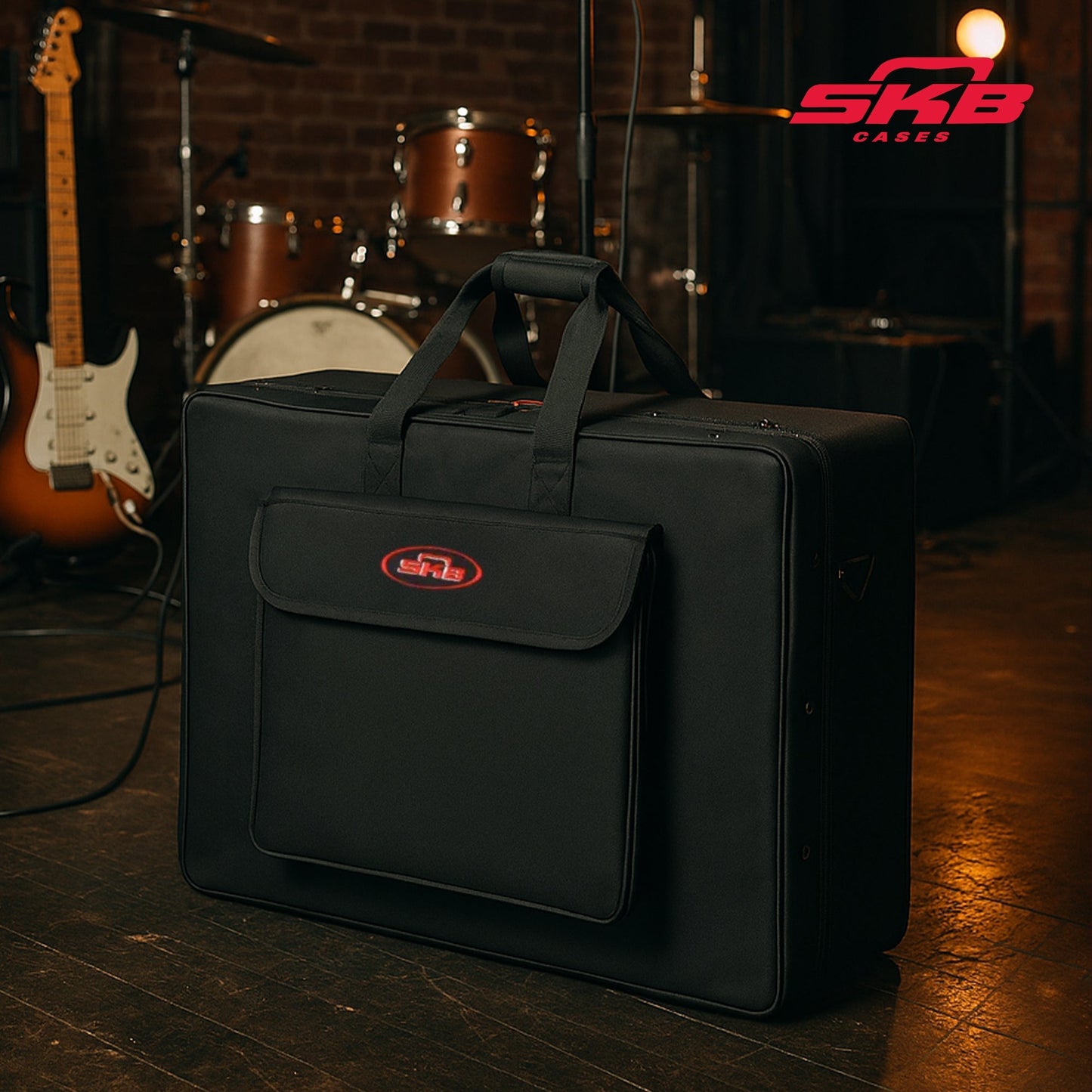 SKB Pedalboard Soft Case Canvas Bag with Padded Interior and Accessory Pouch