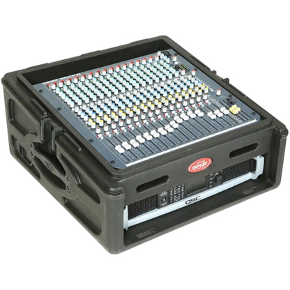 SKB Roto Rack/Mixer Console, 10U Slanted Rackmount on top, 2U Rackmount in Front