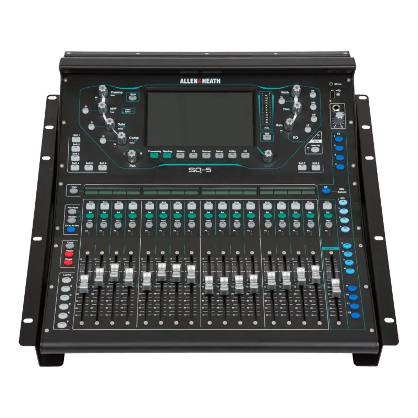 SKB Steel Rack Ears Mounting Hardware for Allen & Heath SQ5 Mixer Storage, Black