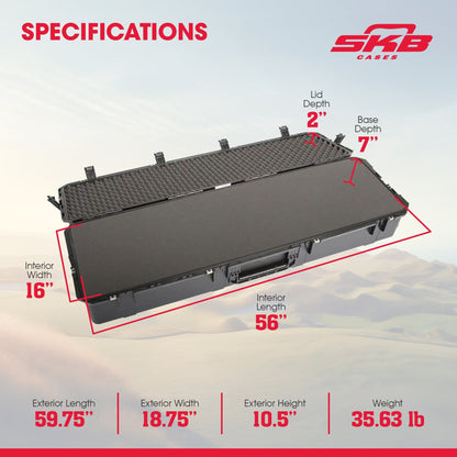 SKB iSeries 5616-9 Waterproof Utility Hard Case with Layered Foam and Wheels