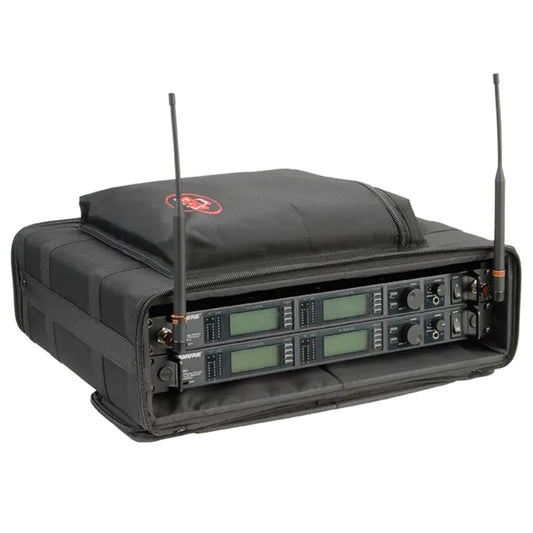 SKB Cases 2U Soft Rack Case for Wireless Microphone Systems with Steel Rails