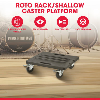 SKB Roto Rack/Shallow Rack Caster Platform with 4 Locking Wheels for Transport