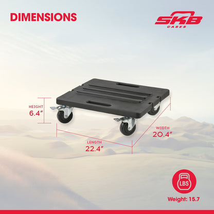 SKB Roto Rack/Shallow Rack Caster Platform with 4 Locking Wheels for Transport