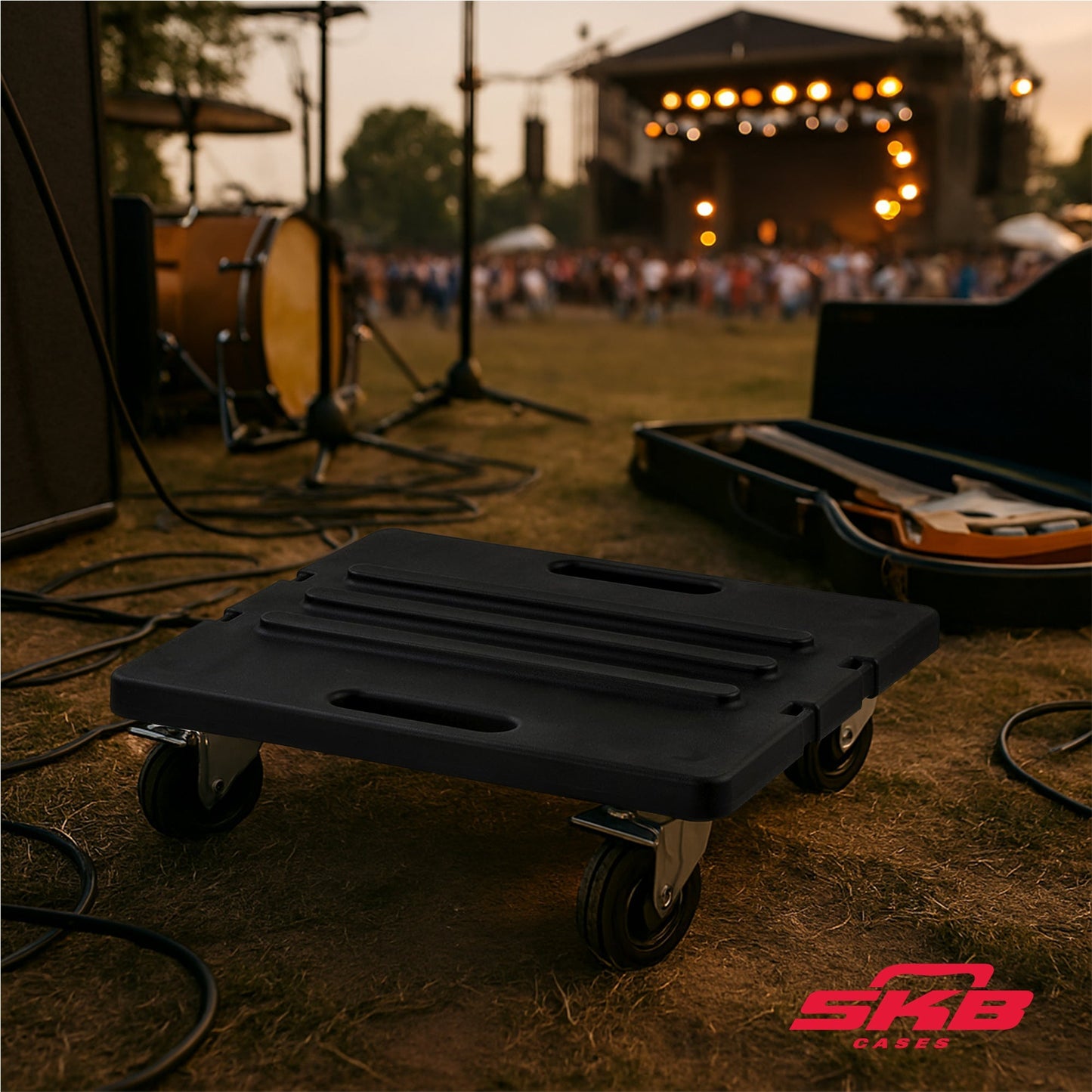 SKB Roto Rack/Shallow Rack Caster Platform with 4 Locking Wheels for Transport