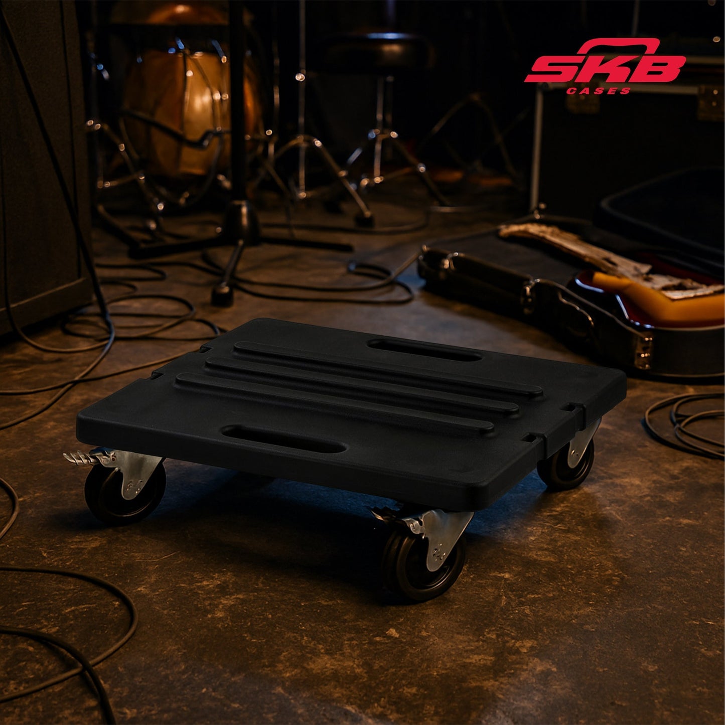 SKB Roto Rack/Shallow Rack Caster Platform with 4 Locking Wheels for Transport
