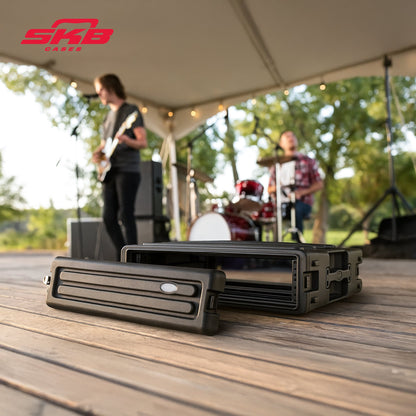 SKB 2U Roto Rack Case Polyethylene Gear Protector, Stackable, Waterproof, Black