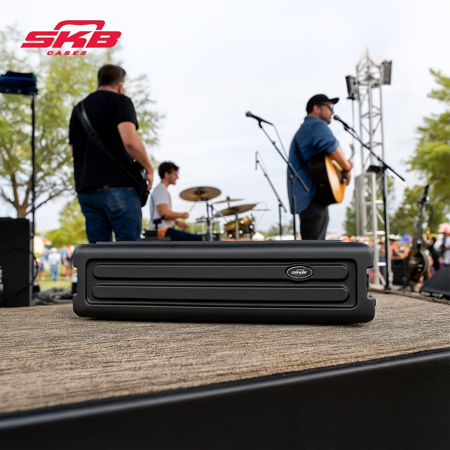 SKB 2U Roto Rack Case Polyethylene Gear Protector, Stackable, Waterproof, Black