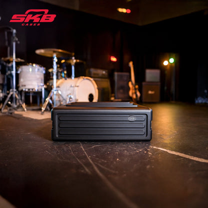 SKB 3U Roto Rack Case Polyethylene Gear Protector, Stackable, Waterproof, Black