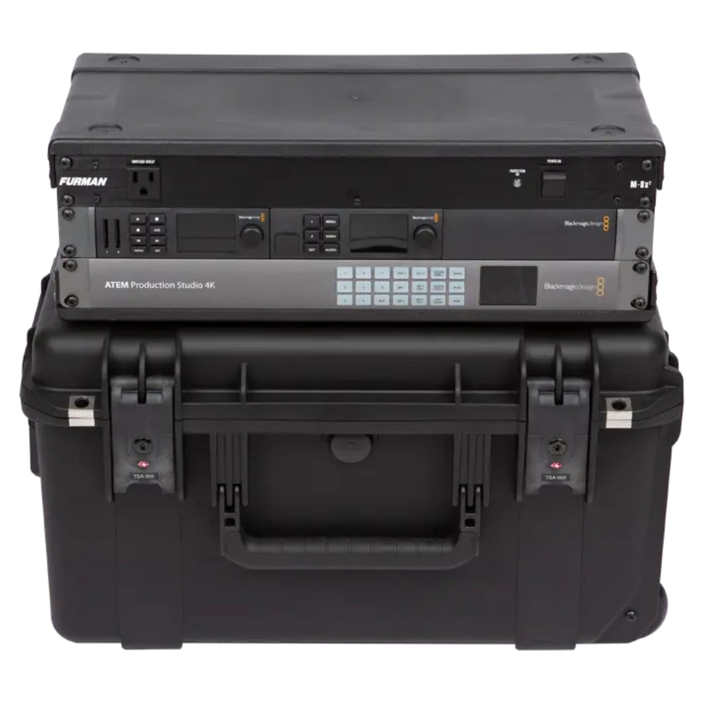 SKB iSeries 3U Shallow Fly Rack, Waterproof Polypropylene Hard Case, 9 Inch