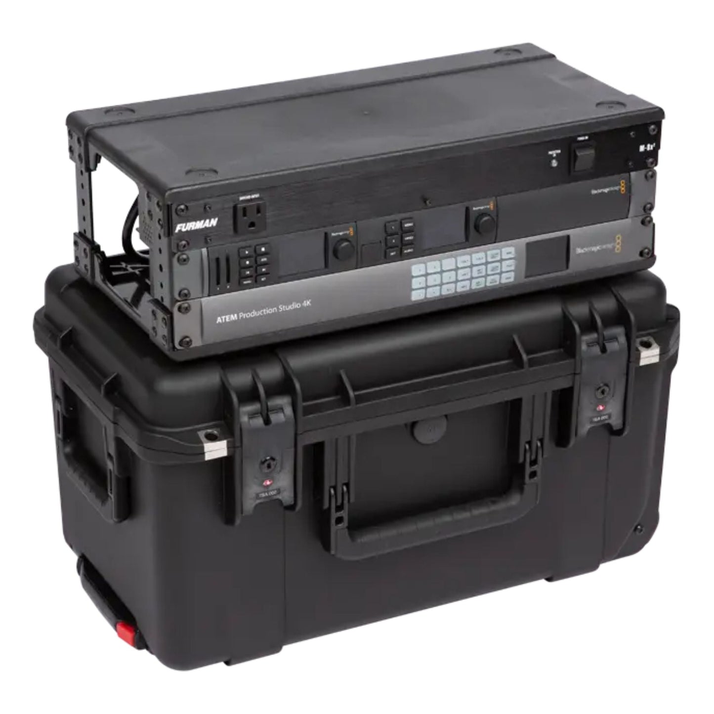 SKB iSeries 3U Shallow Fly Rack, Waterproof Polypropylene Hard Case, 9 Inch