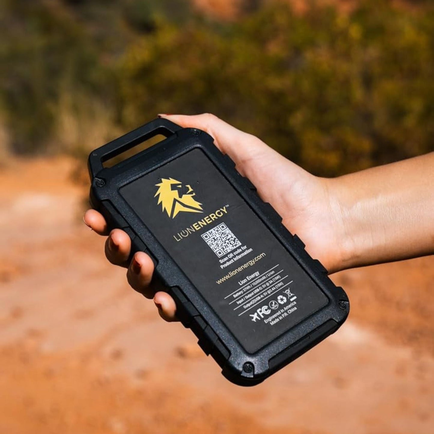 Lion Energy Lion Cub Portable Power Bank with Built-In 50 Lumens Floodlight