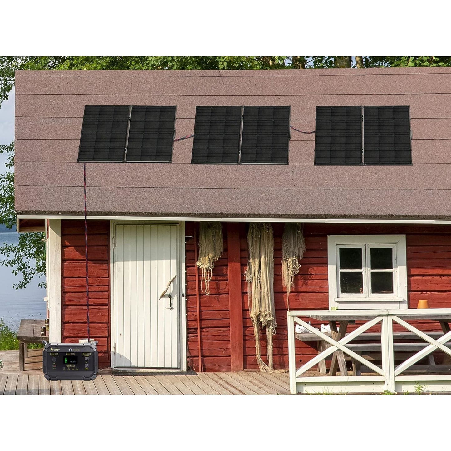 Lion Energy 100 Watt 24V Portable Solar Panel for RV, Outdoor Camping and Travel