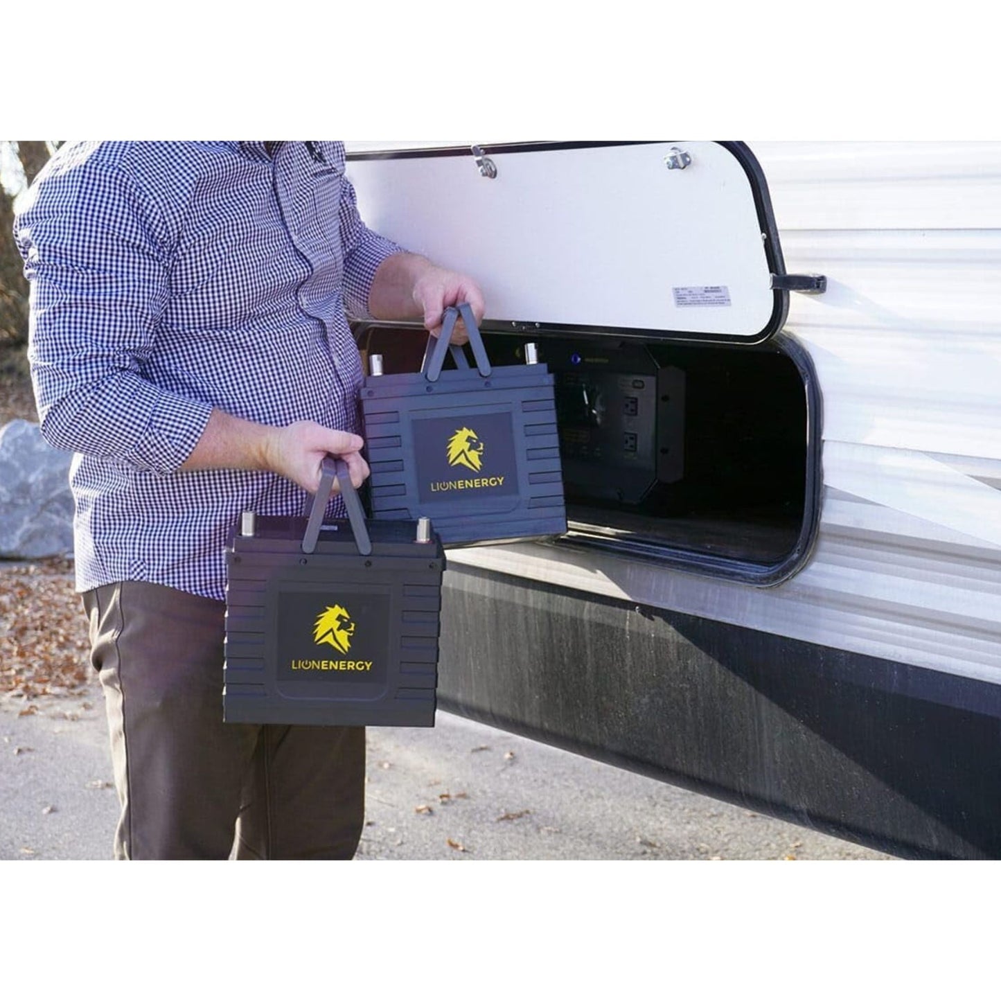 Lion Energy Lithium Rechargeable Deep Cycle Battery Bluetooth Heater UT1300BTHTR