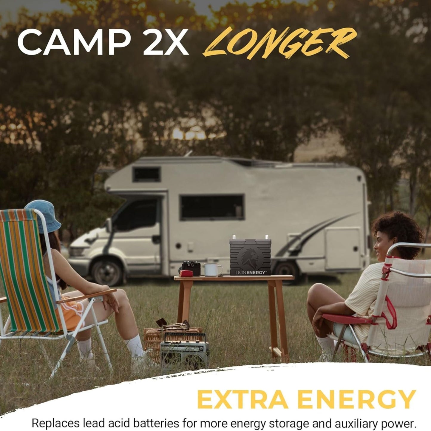 Lion Energy Lithium Rechargeable Deep Cycle Battery, Bluetooth, UT1300 BT, Black