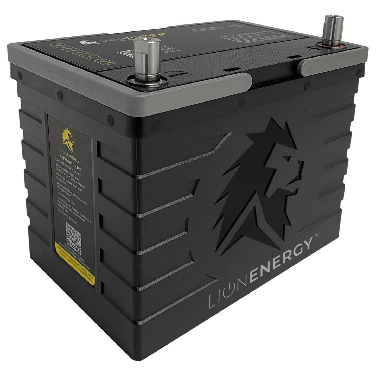 Lion Energy Lithium Rechargeable Deep Cycle Battery, Bluetooth, UT1300 BT, Black