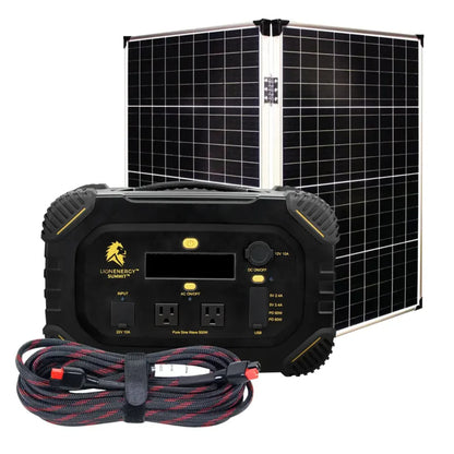 Lion Energy Summit Portable Solar Generator Power Station, 665 Wh, 530W Inverter