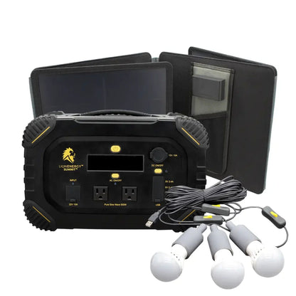 Lion Energy Summit Portable Solar Generator Power Station, 665 Wh, 530W Inverter