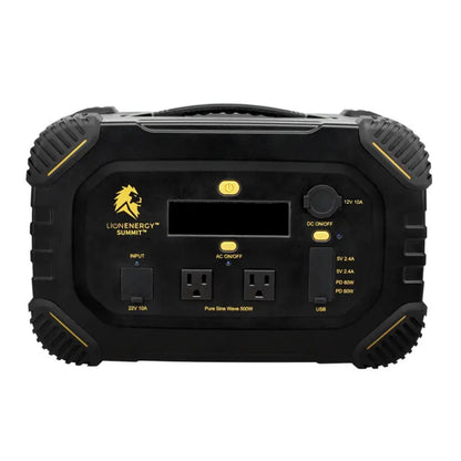 Lion Energy Summit Portable Solar Generator Power Station, 665 Wh, 530W Inverter