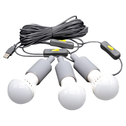 Lion Energy 3 Pack LED String Light Bulb with 15-Foot Cord and USB Connector