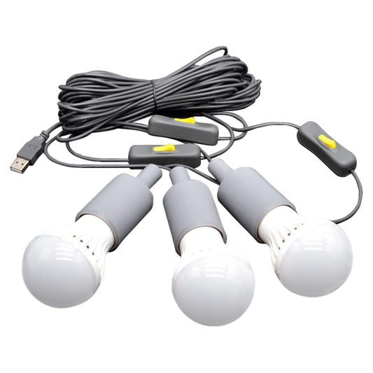 Lion Energy 3 Pack LED String Light Bulb with 15-Foot Cord and USB Connector
