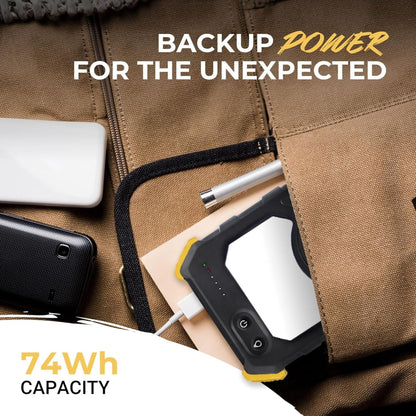 Lion Energy Prowler Power Bank, Portable Wireless Phone Charger with Flashlight