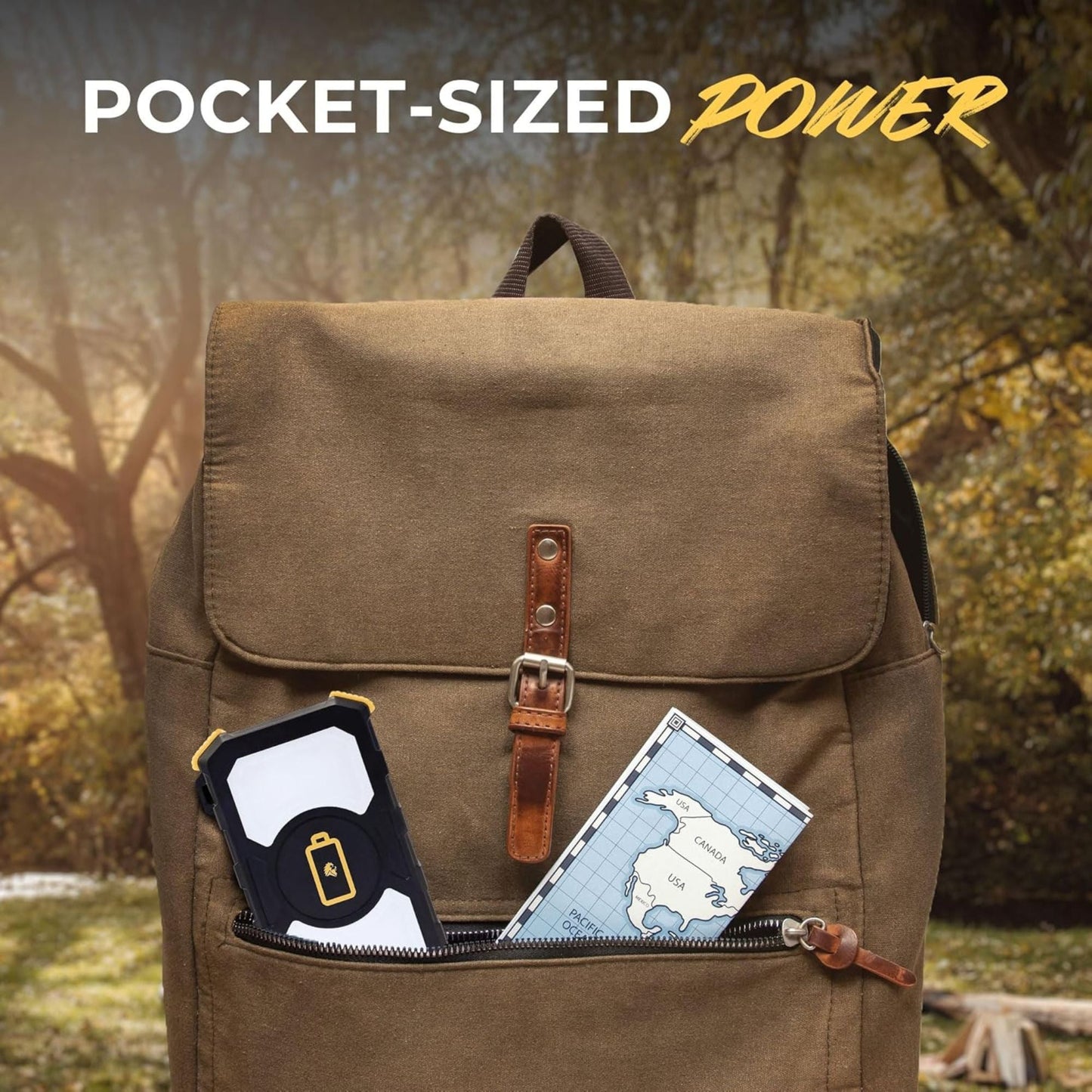 Lion Energy Prowler Power Bank, Portable Wireless Phone Charger with Flashlight