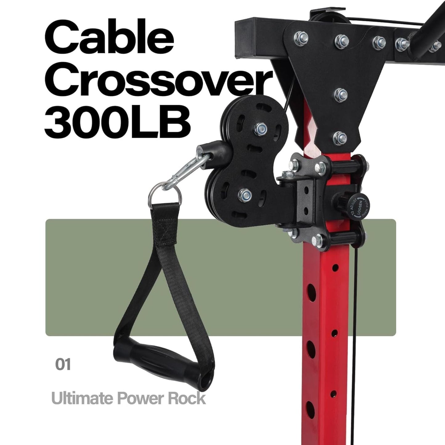 Major Fitness Drone 1 Power Cage, Multi-Function Strength Training Rack, Red