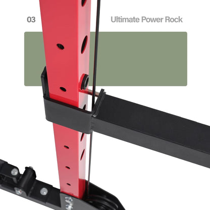 Major Fitness Drone 1 Power Cage, Multi-Function Strength Training Rack, Red