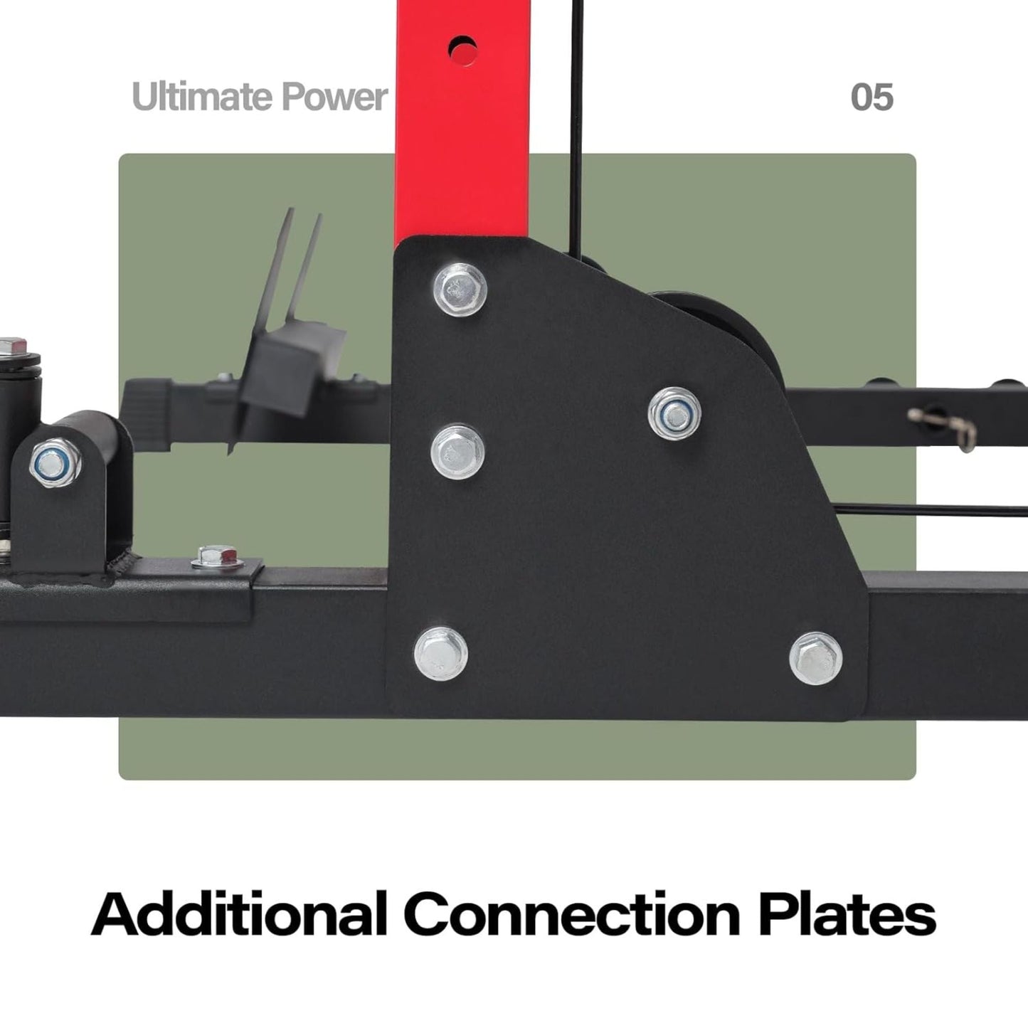 Major Fitness Drone 1 Power Cage, Multi-Function Strength Training Rack, Red