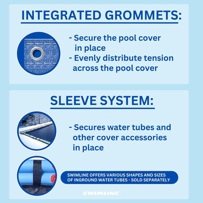 Swimline Hydrotools Super Guard Winter Cover for 12 x 24 Ft Above Ground Pools