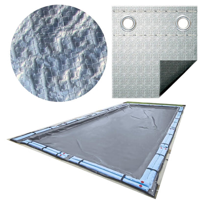 Swimline Hydrotools Silver King Winter Pool Cover for 18 x 36 Ft Inground Pools