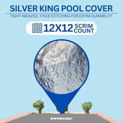 Swimline Hydrotools Silver King Winter Pool Cover for 30 x 50 Ft Inground Pools